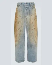 Acne Studios Jeans a gamba larga distressed Blu