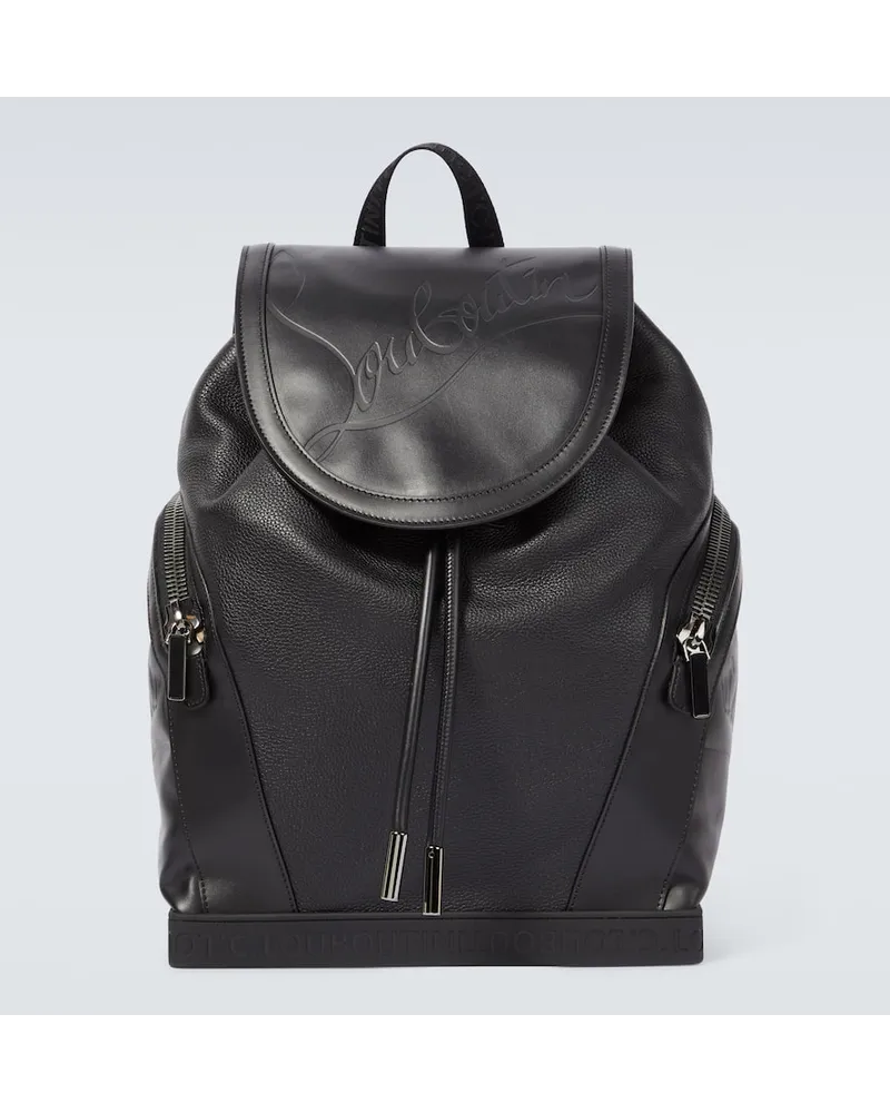 Christian Louboutin Zaino Explorafunk in pelle con logo Nero