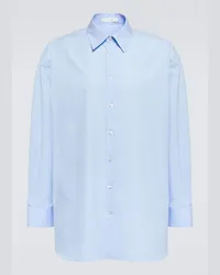 The Row Camicia Lukre in popeline di cotone Blu