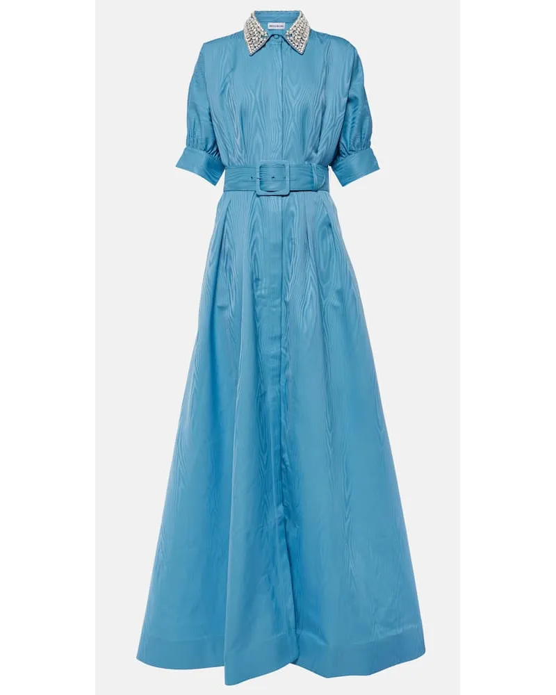 Rebecca Vallance Abito lungo Cielo con cristalli Blu
