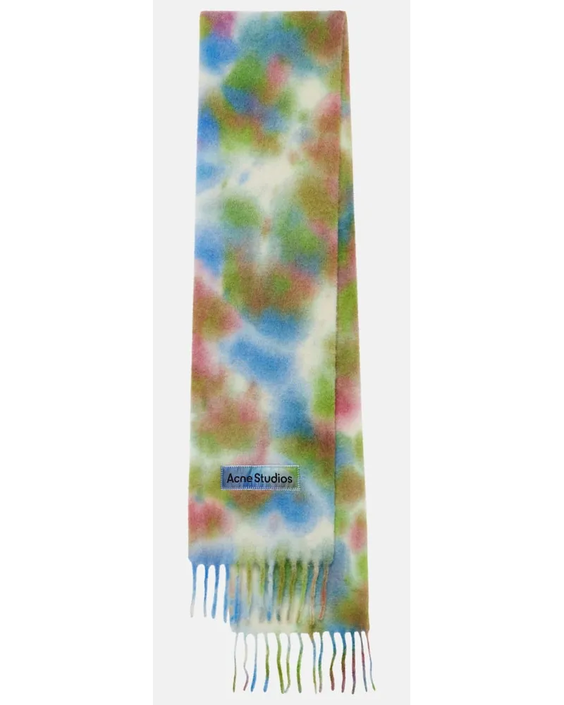 Acne Studios Sciarpa in misto alpaca, lana e mohair Multicolore