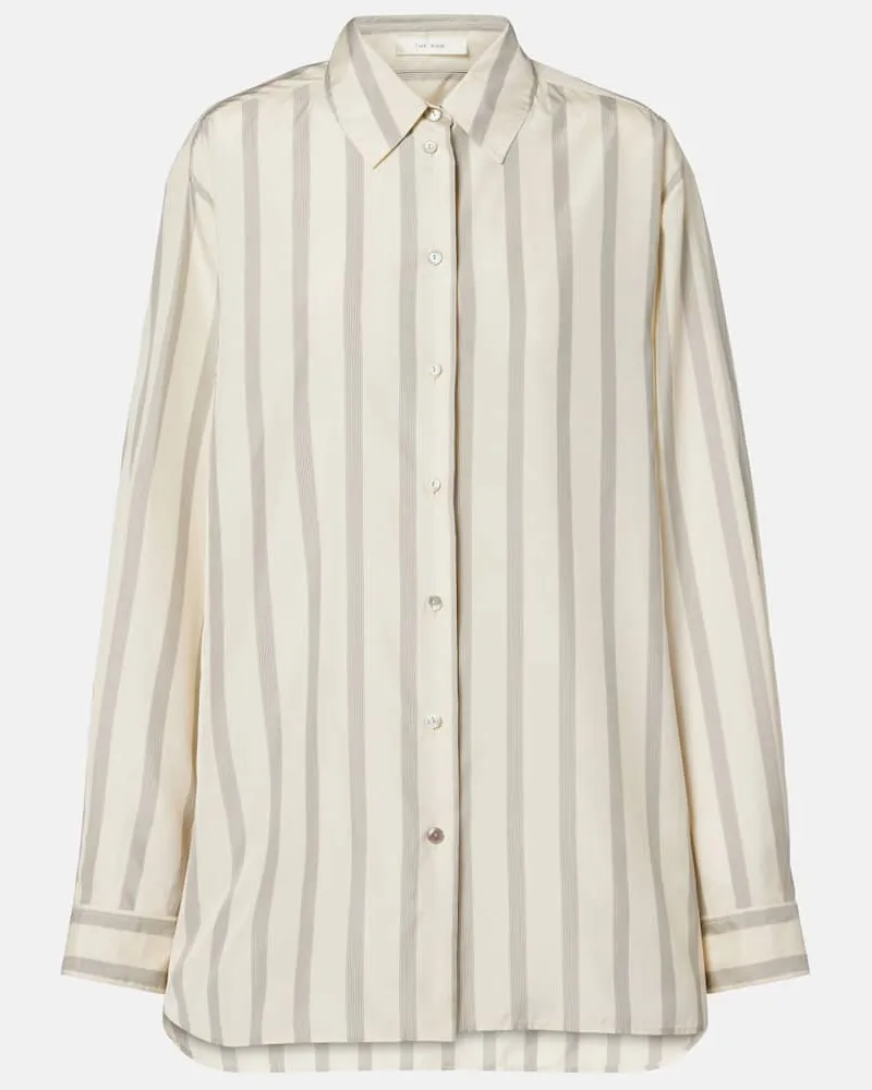 The Row Camicia Sisilia in seta a righe Bianco