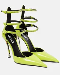 Versace Pumps Pin-Point in pelle Verde