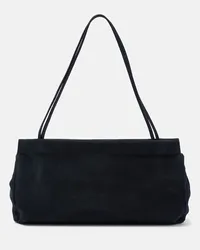 The Row Borsa a spalla Abby Small in suede Blu