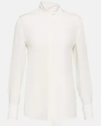 Valentino Garavani Blusa in georgette di seta Bianco