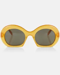 Loewe Occhiali da sole rotondi Loop Giallo