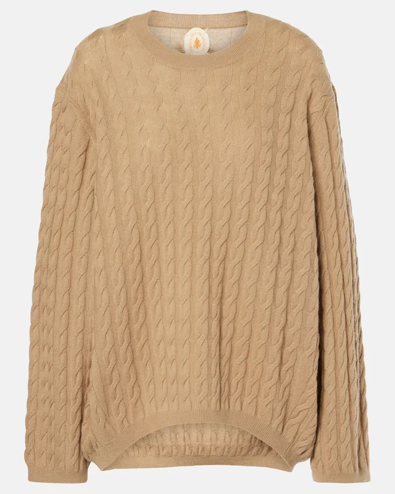 Jardin des Orangers Pullover in lana e cashmere a trecce Marrone