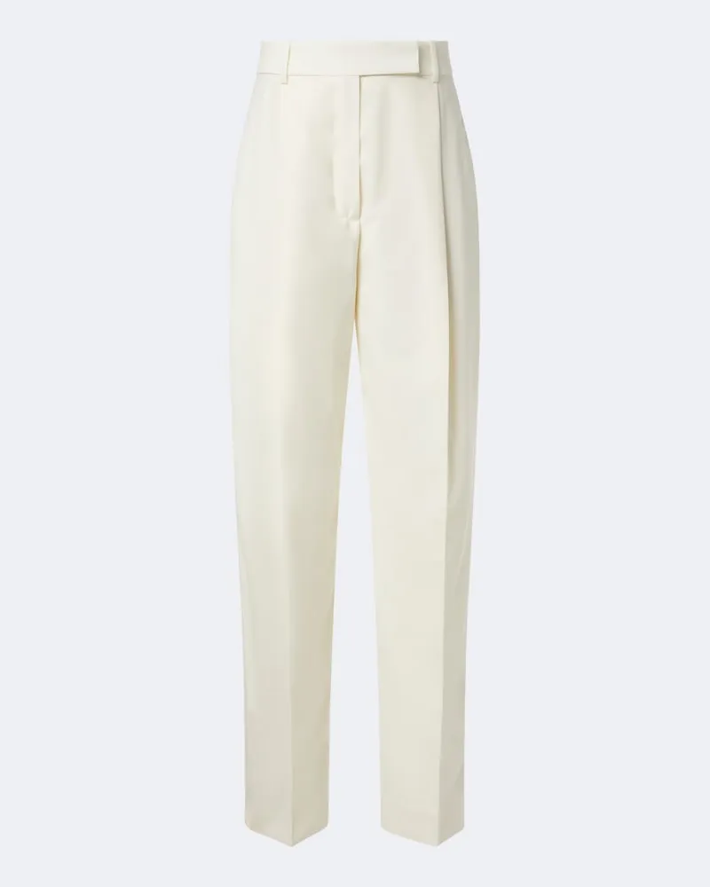 Róhe Róhe Pantaloni Daria in lana vergine Bianco
