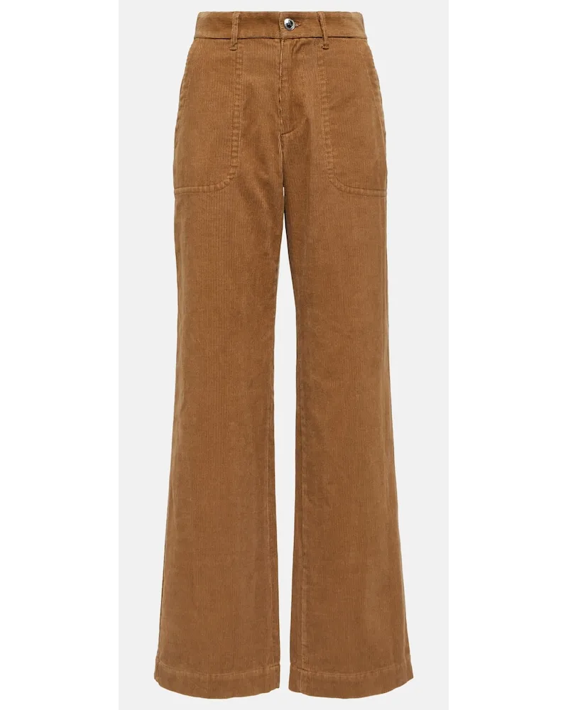 A.P.C. Jeans regular Seaside a vita alta Beige