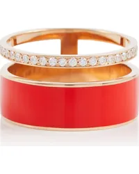 Repossi Anello Berbere Chromatic in oro rosa 18kt con diamanti Rosso