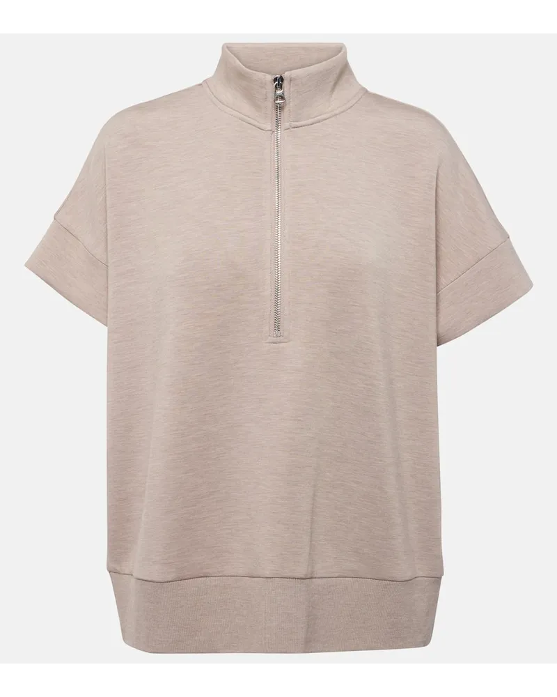 Varley Felpa Ritchie con zip Neutro