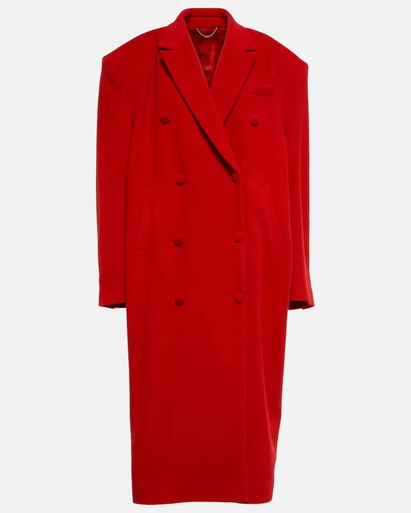 Magda Butrym Cappotto doppiopetto in lana Rosso