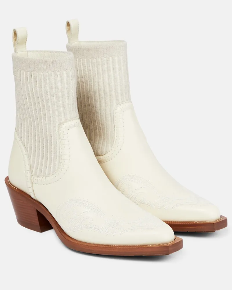 Chloé ChloÃ© Stivaletti Nellie in pelle Bianco