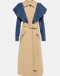 Chloé Chloé Trench in twill con denim Multicolore