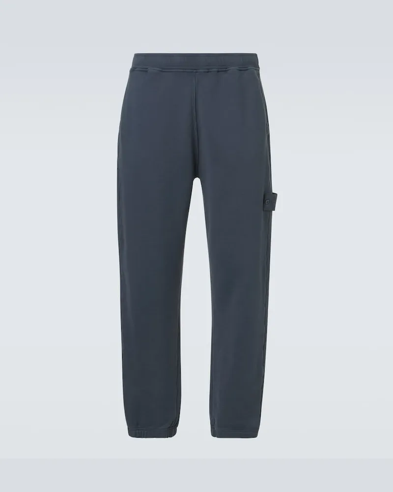 Stone Island Pantaloni sportivi in cotone Blu