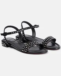 Christian Louboutin Sandali Sweet Jane Strass Boum in suede Nero