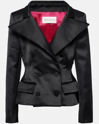 Nina Ricci Blazer Peplum duchesse in raso Nero