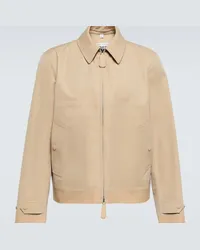 Burberry Giacca blouson in gabardine di cotone Beige