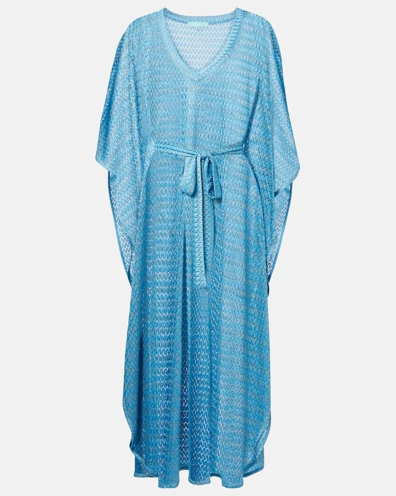 Melissa Odabash Caftano June a zig zag con lamÃ Blu