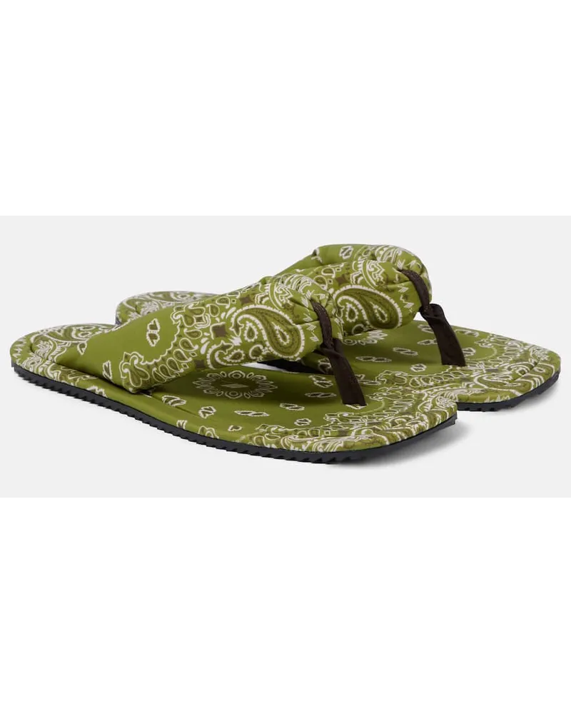 ATTICO Sandali infradito Indie con stampa Verde