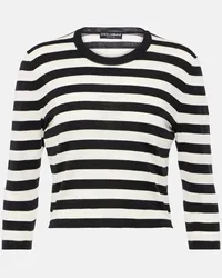 Dolce & Gabbana Pullover in lana vergine a righe Nero