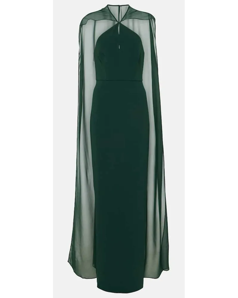 Roland Mouret Abito lungo in crÃªpe di raso Verde
