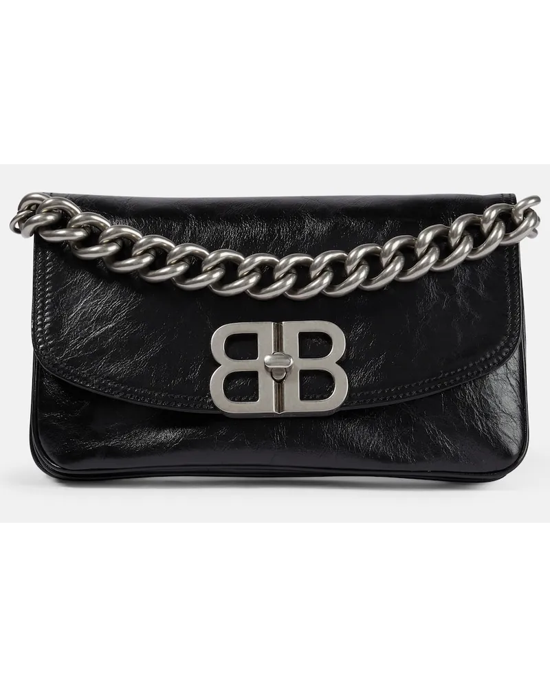 Balenciaga Borsa a spalla BB Soft Small Flap in pelle Nero