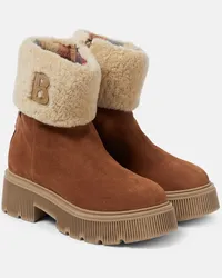 Bogner Stivaletti Turin in suede e shearling Marrone