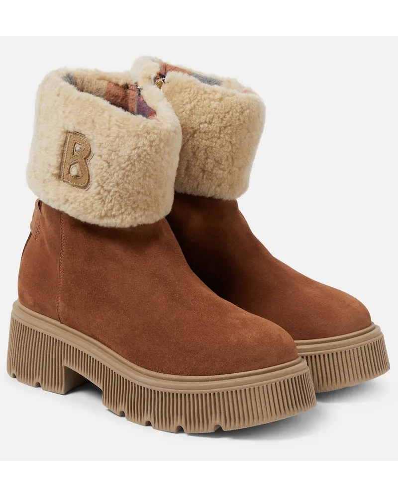 Bogner Stivaletti Turin in suede e shearling Marrone