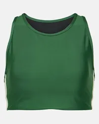 The Upside Top sportivo Oxford Nora con cut-out Verde