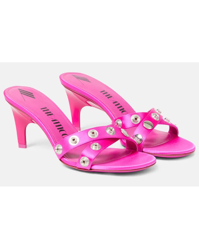 ATTICO Sandali Cosmo 60 in raso con borchie Rosa
