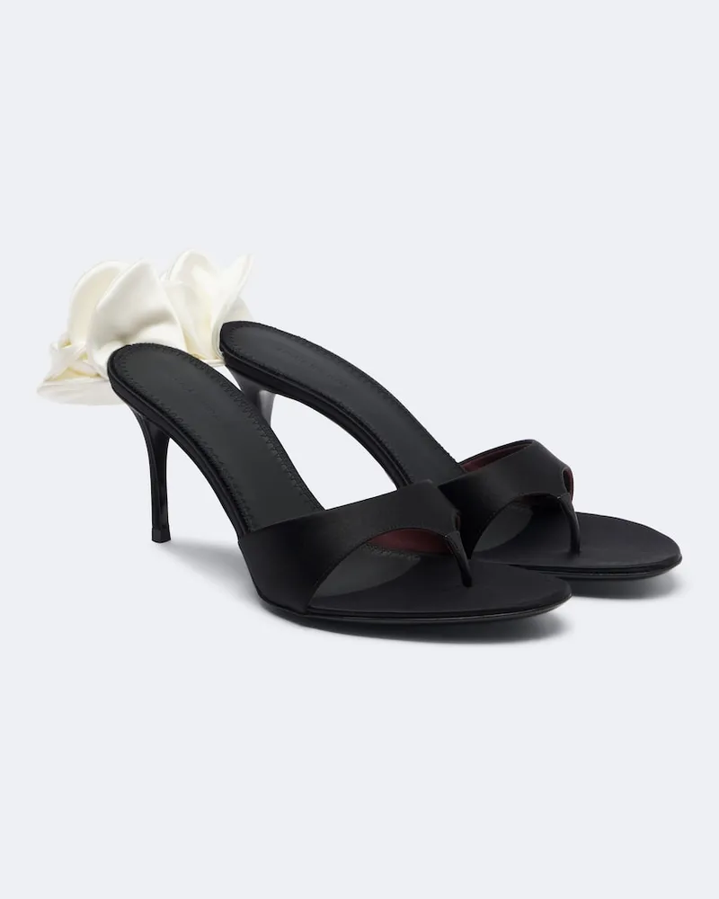 Magda Butrym Sandali infradito in raso Nero