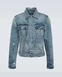 Amiri Giacca di jeans distressed Blu