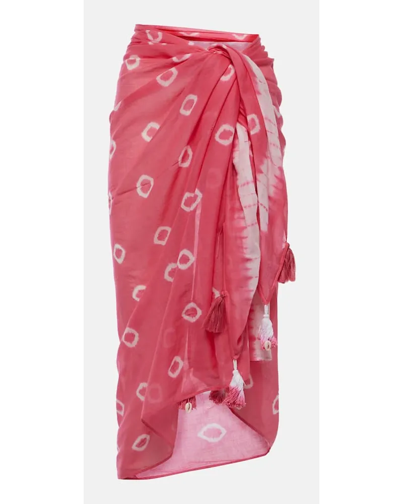 Anna Kosturova Pareo tie-dye in cotone Rosa