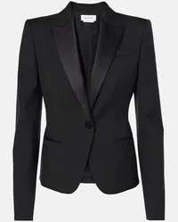 Alexander McQueen Blazer monopetto in lana Nero