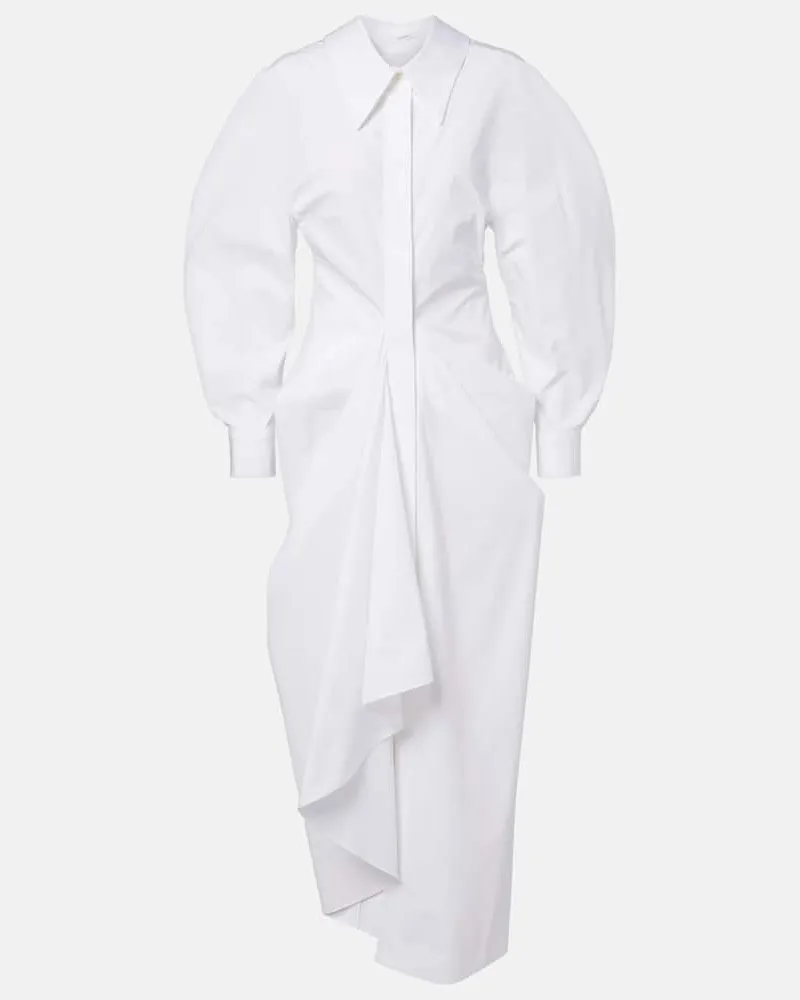 Givenchy Abito chemisier in popeline di cotone Bianco