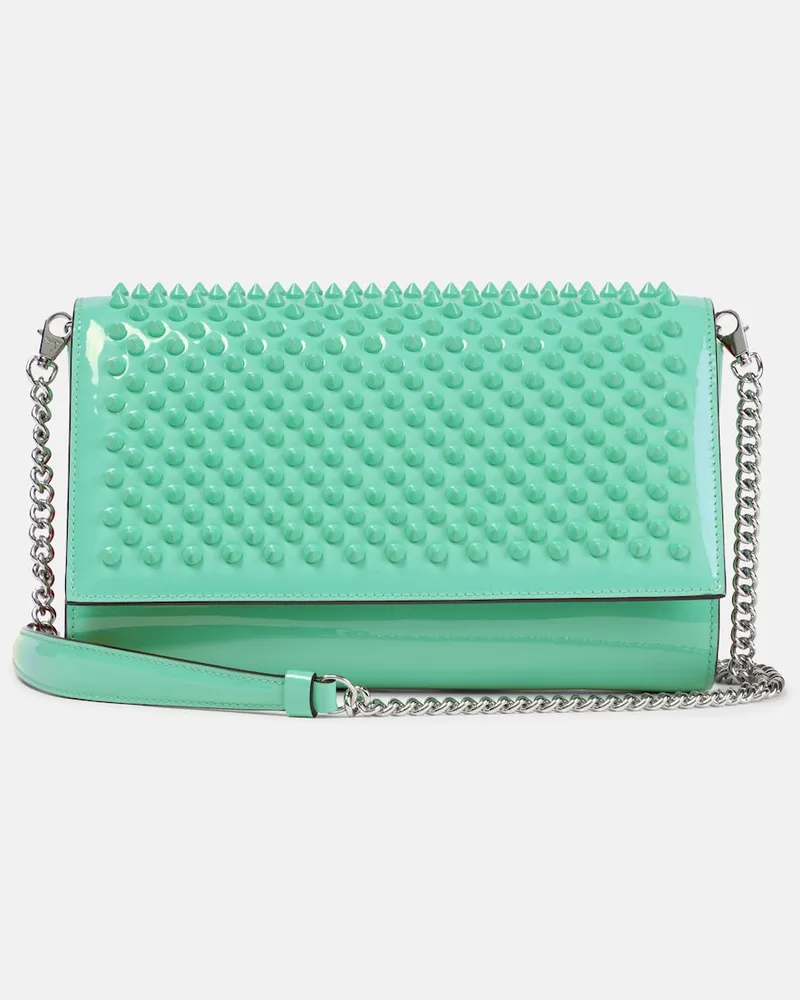 Christian Louboutin Clutch Paloma Small in vernice Verde