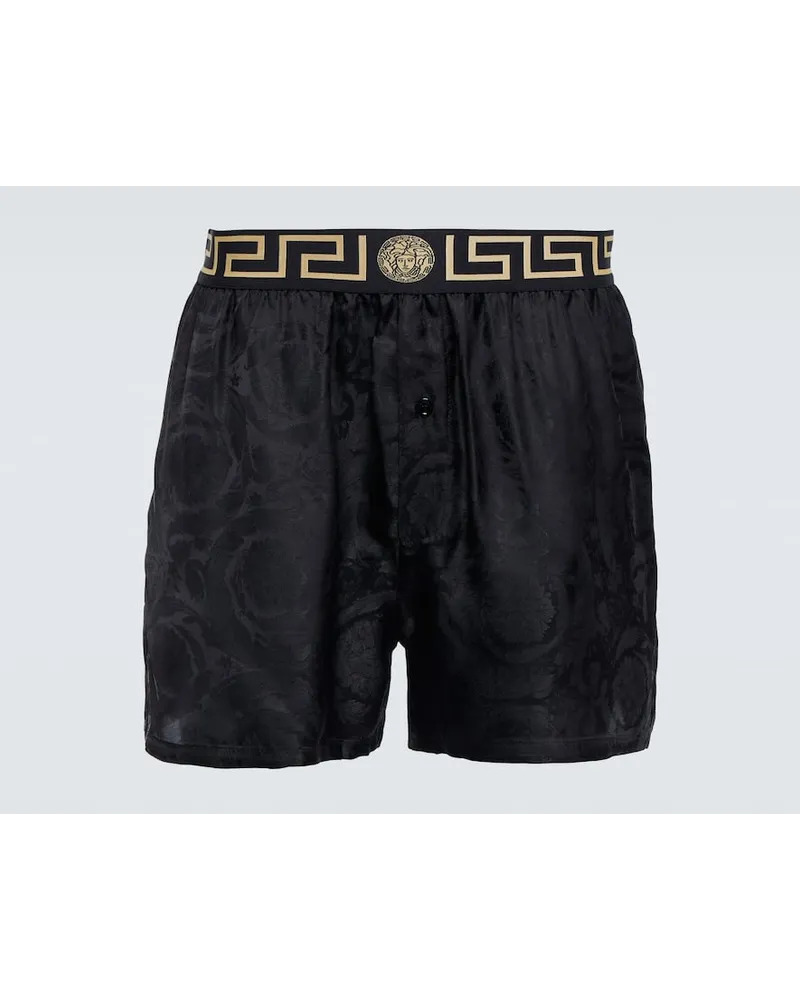 Versace Boxer Barocco in twill Nero