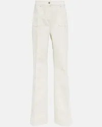 Loro Piana Pantaloni  regular Danbeth in cotone e lino Bianco