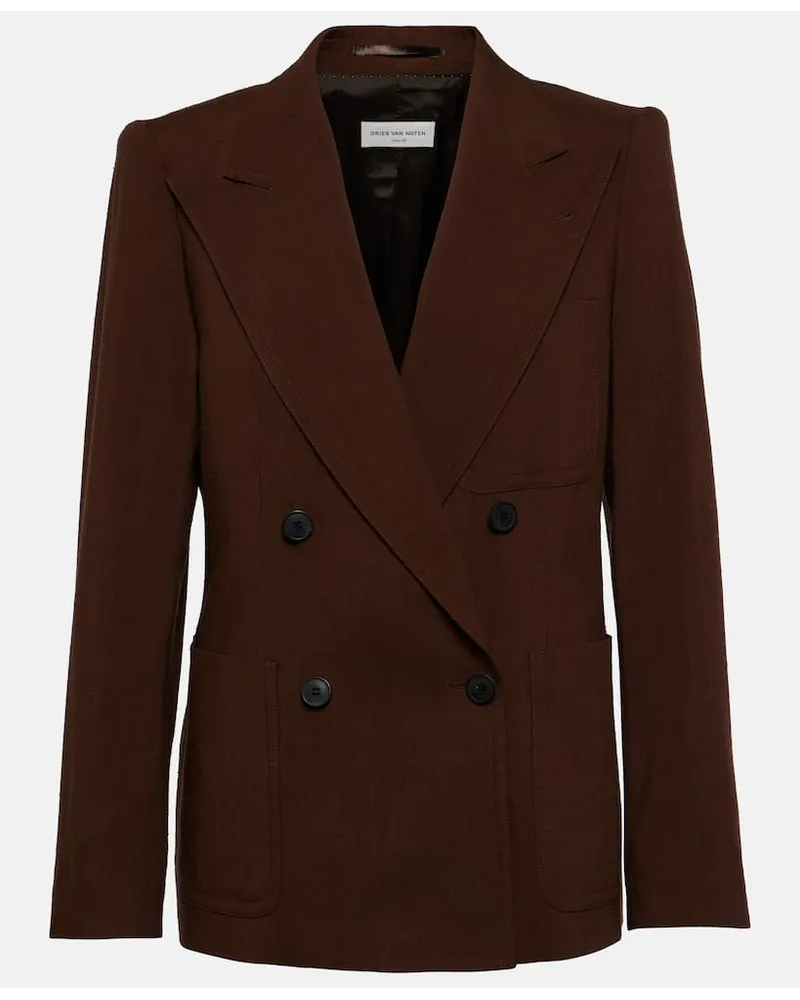 Dries van Noten Blazer doppiopetto Marrone