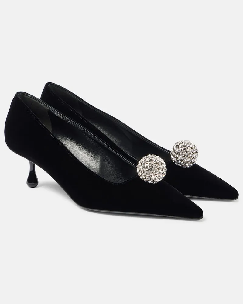 Jimmy Choo Pumps Orb 50 in velluto Nero