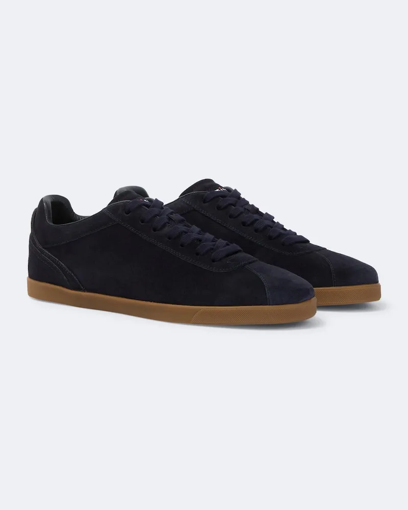 Kiton Sneakers in suede Blu
