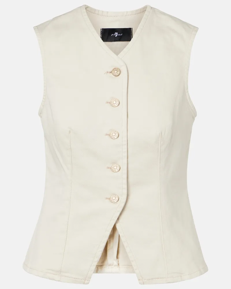 7 for all mankind Gilet Lady in denim Beige