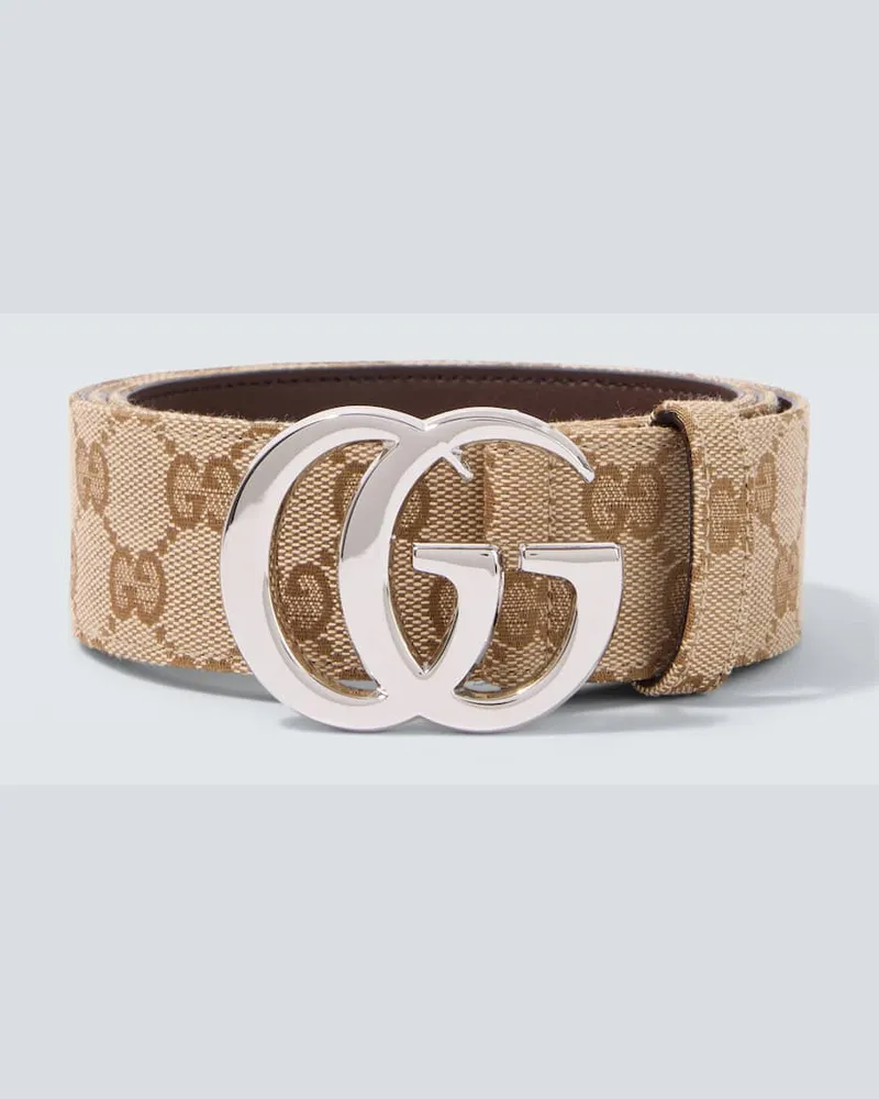 Gucci Cintura Flat Marmont GG in canvas Beige