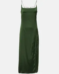 Jacquemus Abito sottoveste Notte in raso Verde