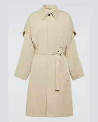 Bottega Veneta Trench in cotone e seta Beige