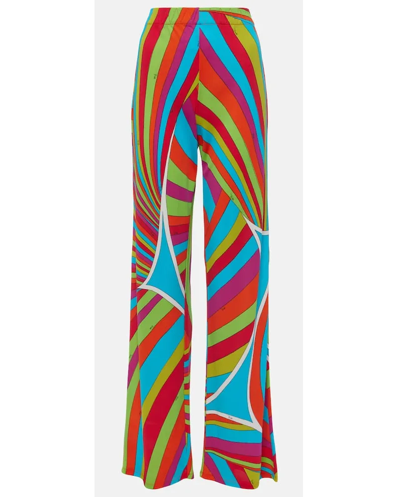 Emilio Pucci Pantaloni regular Iride con stampa Multicolore