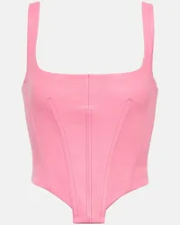 Stouls Bustier in pelle Rosa