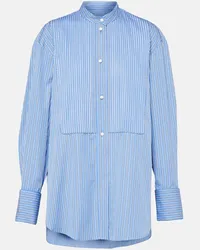 Isabel Marant Camicia in cotone con volant Blu