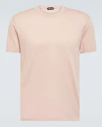 Tom Ford T-shirt in jersey di misto cotone Rosa